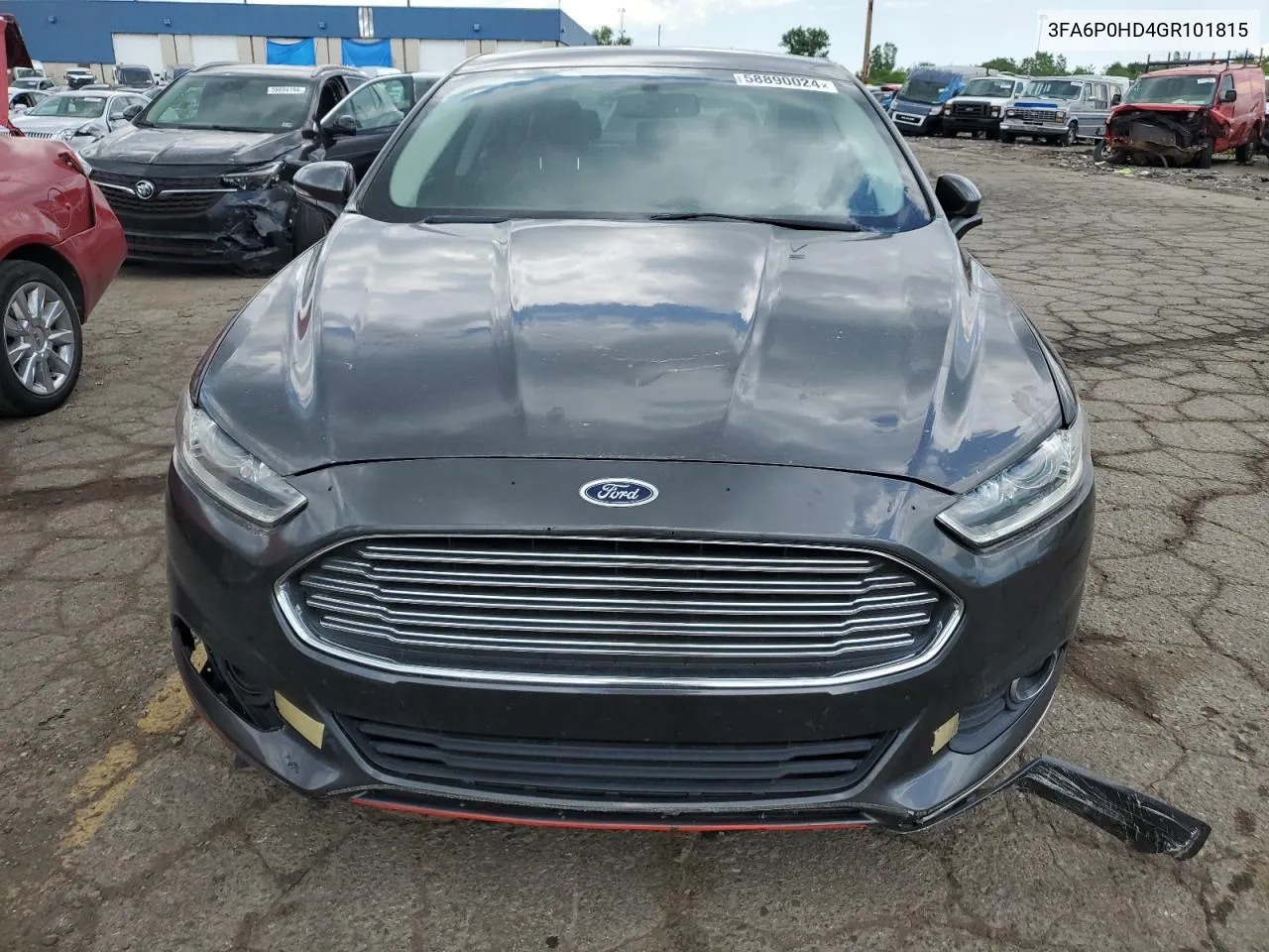 2016 Ford Fusion Se VIN: 3FA6P0HD4GR101815 Lot: 58890024