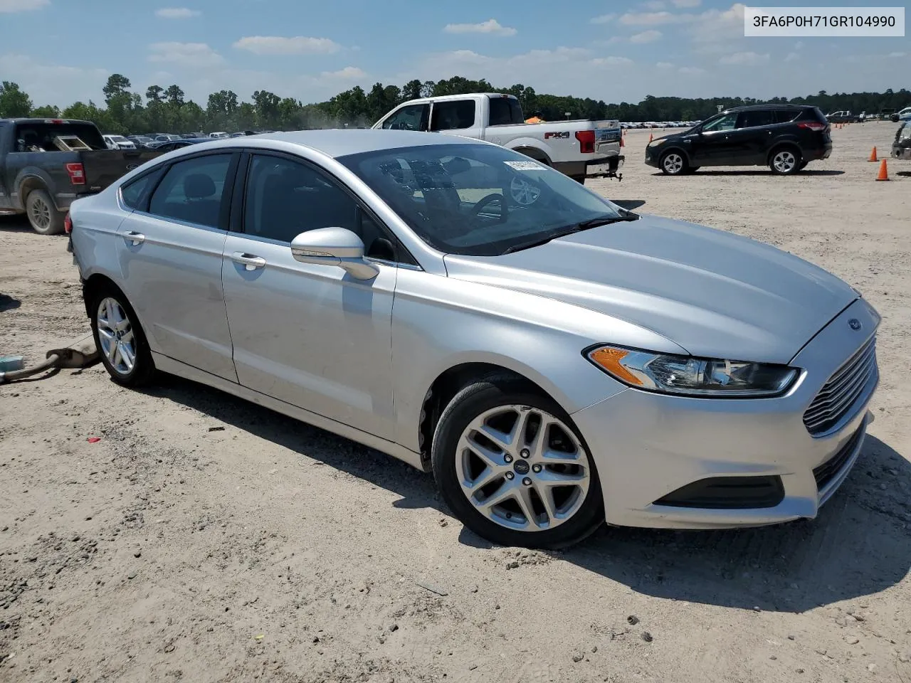 2016 Ford Fusion Se VIN: 3FA6P0H71GR104990 Lot: 59415704