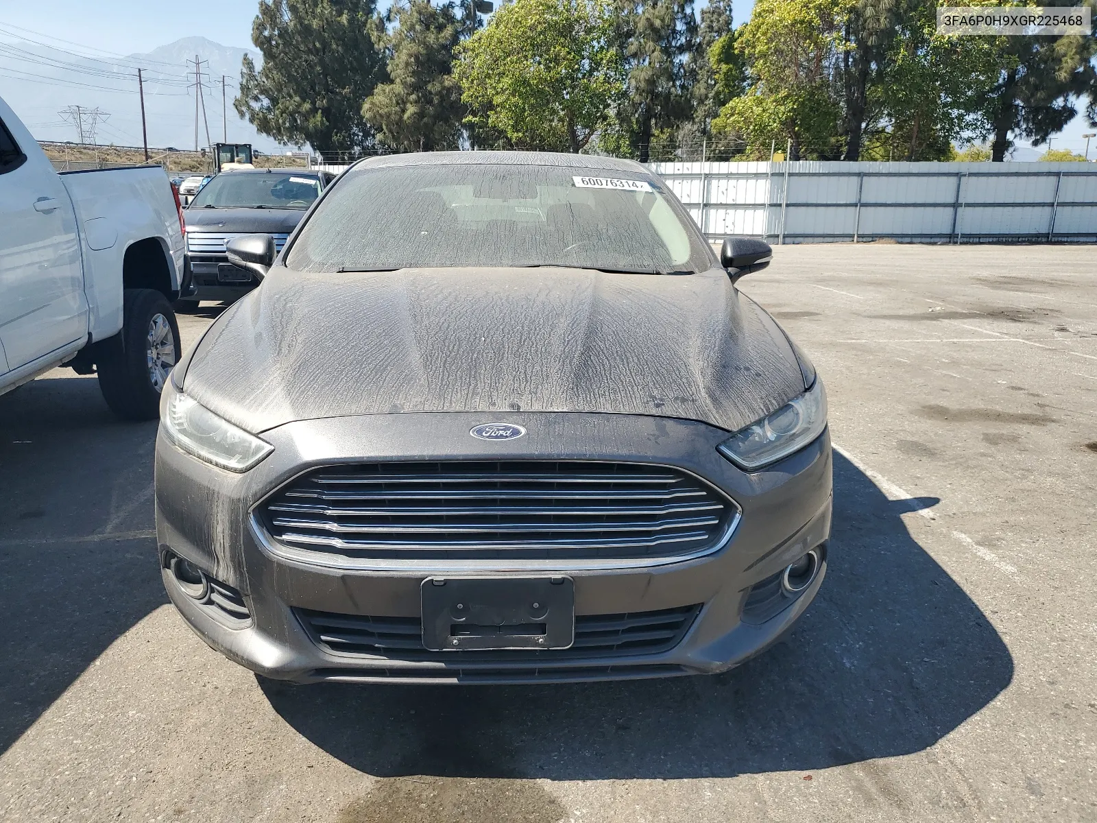 2016 Ford Fusion Se VIN: 3FA6P0H9XGR225468 Lot: 60076314