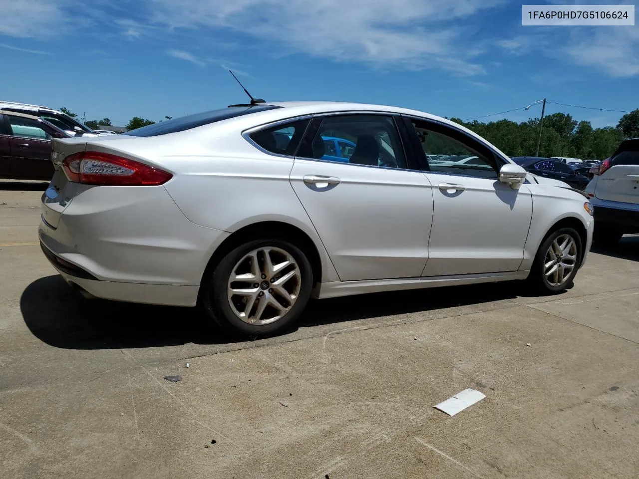 2016 Ford Fusion Se VIN: 1FA6P0HD7G5106624 Lot: 60622274