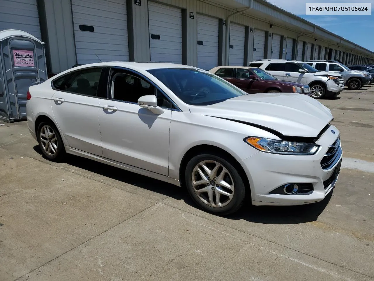 2016 Ford Fusion Se VIN: 1FA6P0HD7G5106624 Lot: 60622274