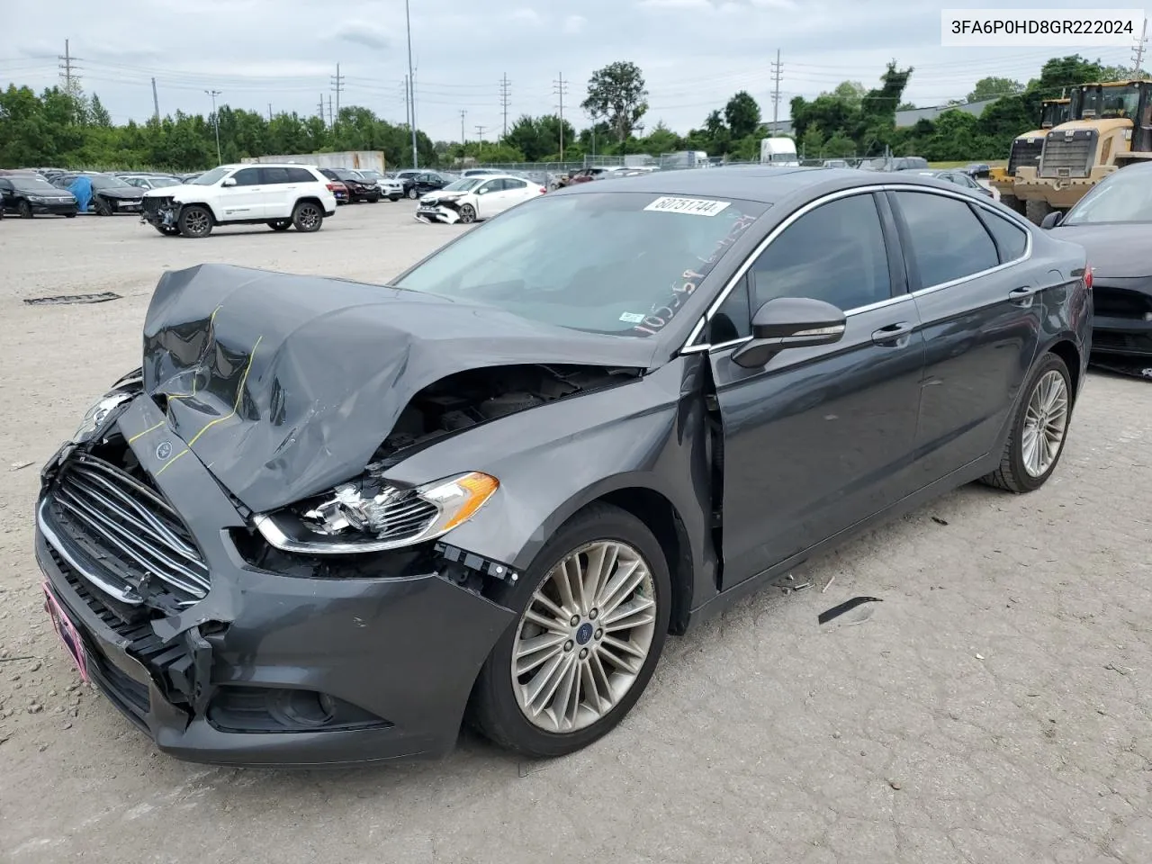 2016 Ford Fusion Se VIN: 3FA6P0HD8GR222024 Lot: 60751744