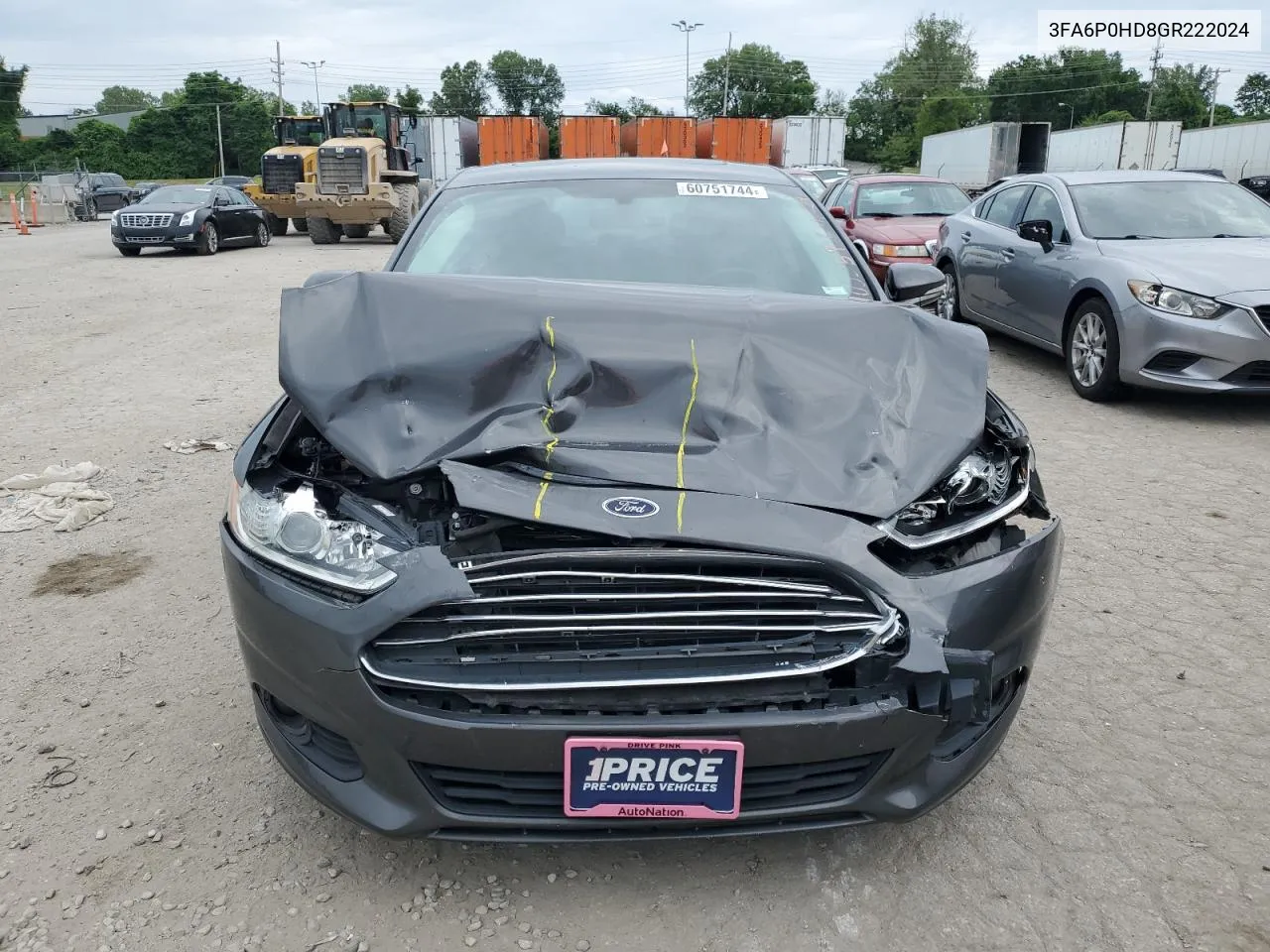 2016 Ford Fusion Se VIN: 3FA6P0HD8GR222024 Lot: 60751744