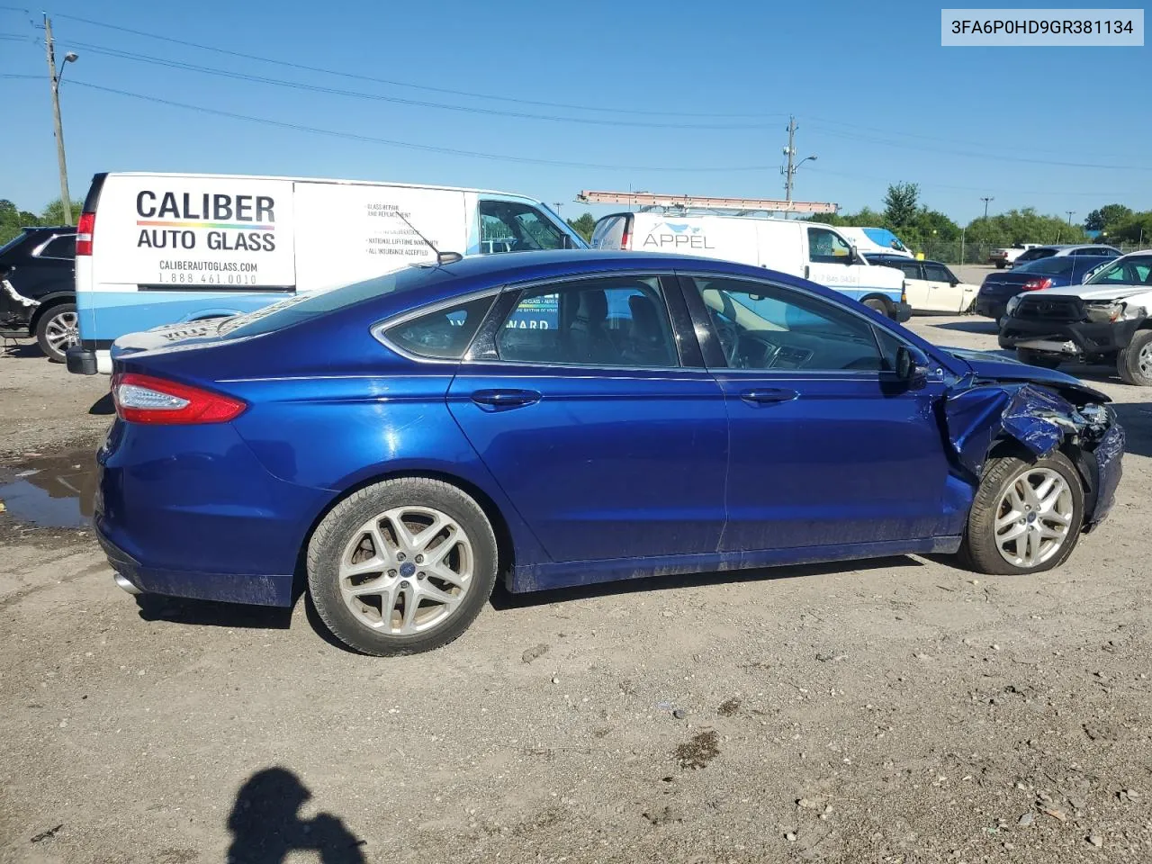 2016 Ford Fusion Se VIN: 3FA6P0HD9GR381134 Lot: 61210904