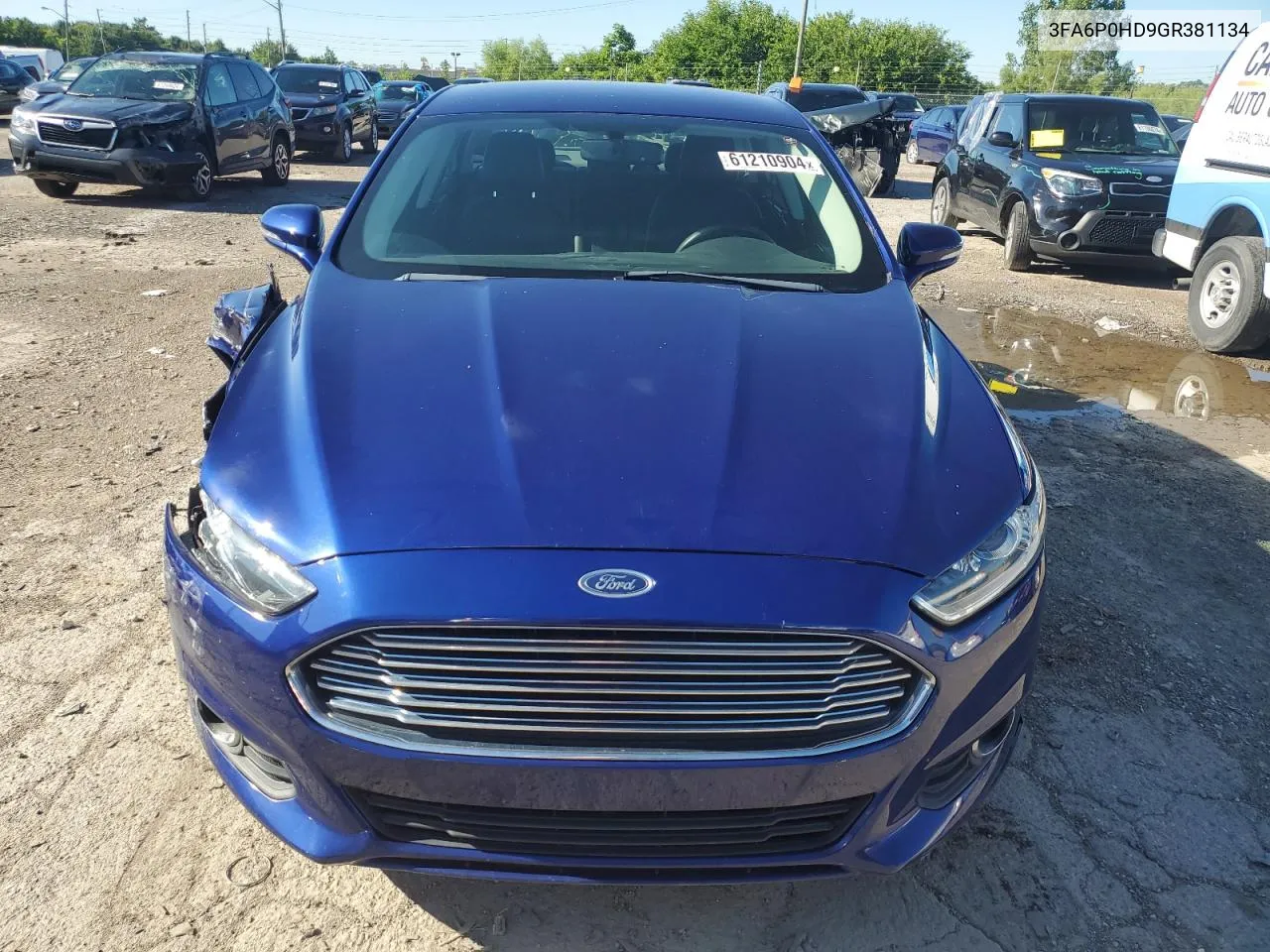 2016 Ford Fusion Se VIN: 3FA6P0HD9GR381134 Lot: 61210904