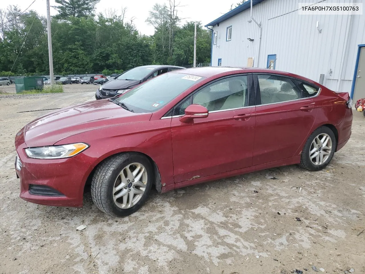 2016 Ford Fusion Se VIN: 1FA6P0H7XG5100763 Lot: 61601414