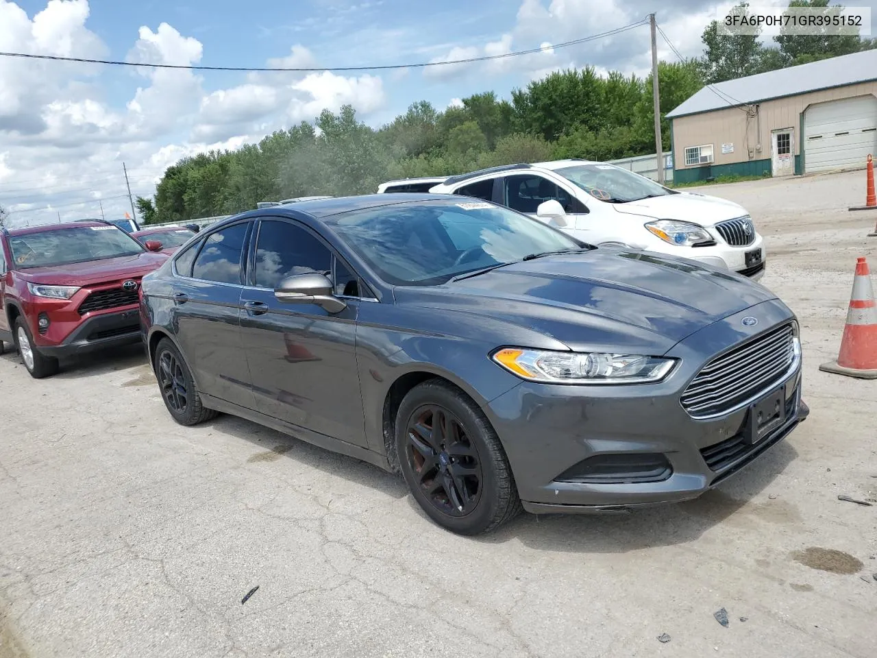 2016 Ford Fusion Se VIN: 3FA6P0H71GR395152 Lot: 61844874