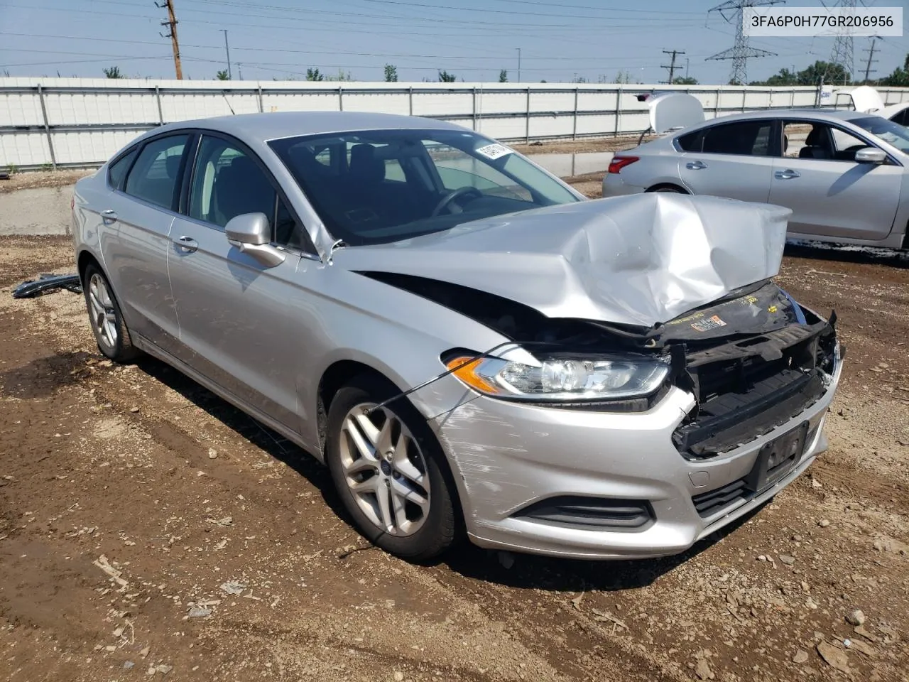 2016 Ford Fusion Se VIN: 3FA6P0H77GR206956 Lot: 63497104