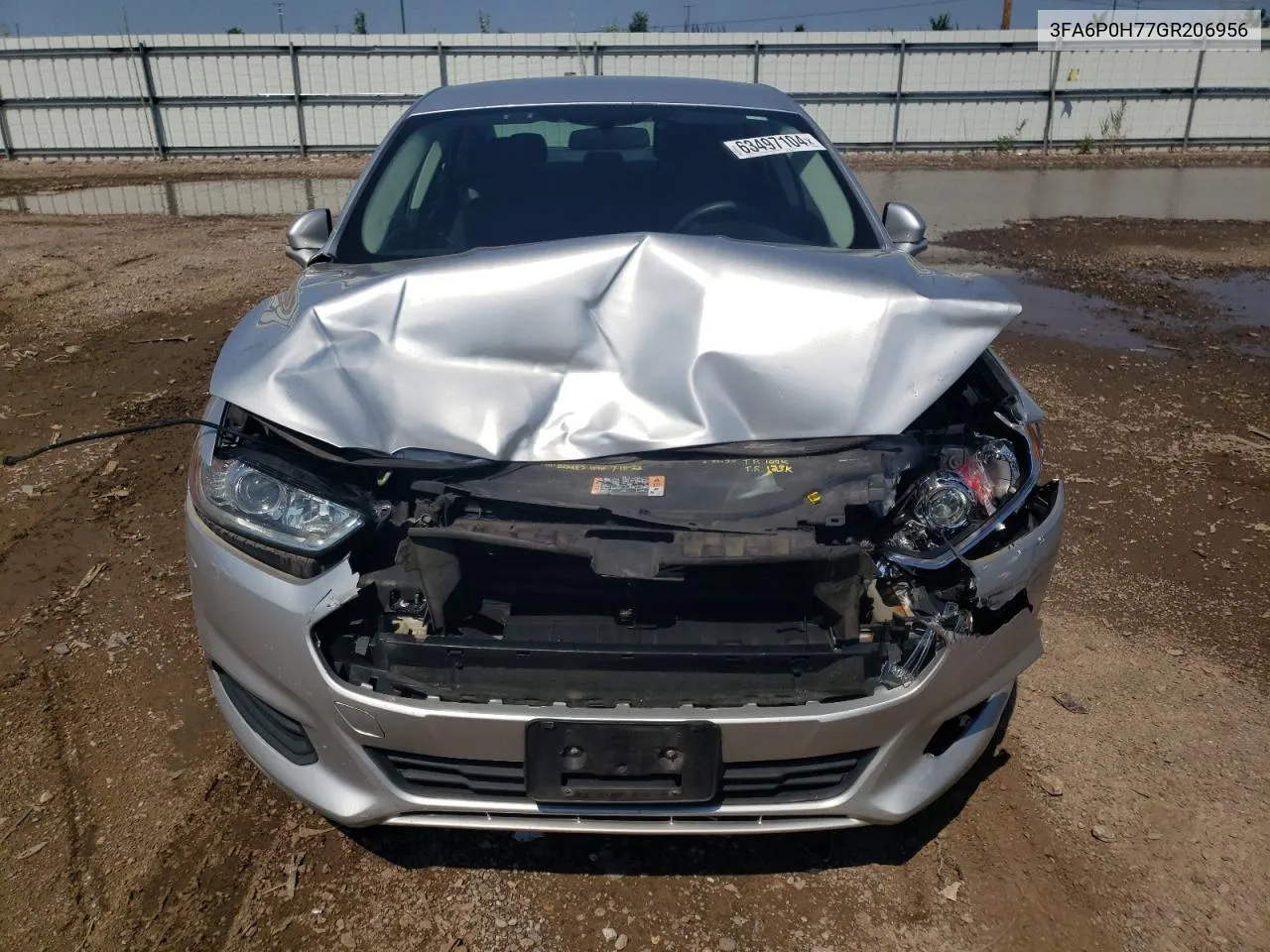 2016 Ford Fusion Se VIN: 3FA6P0H77GR206956 Lot: 63497104