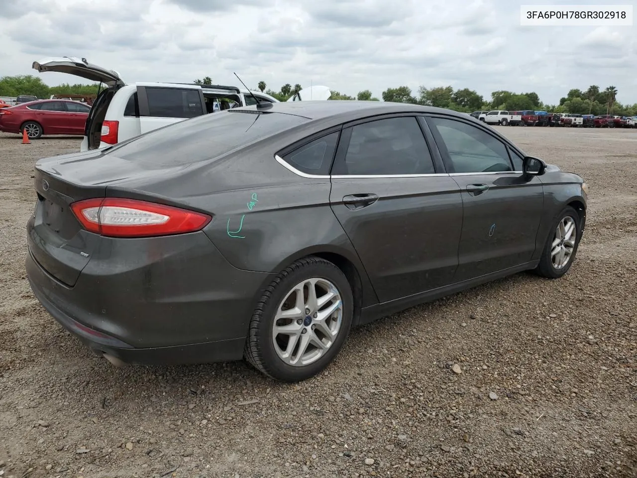 2016 Ford Fusion Se VIN: 3FA6P0H78GR302918 Lot: 63499824