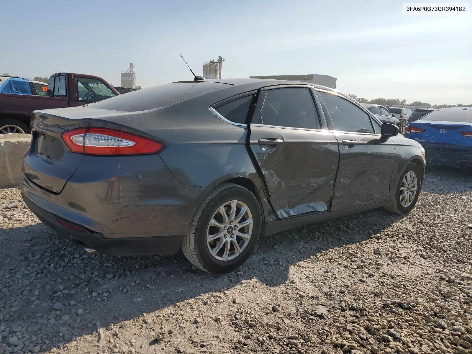 2016 Ford Fusion S VIN: 3FA6P0G73GR394182 Lot: 63616914