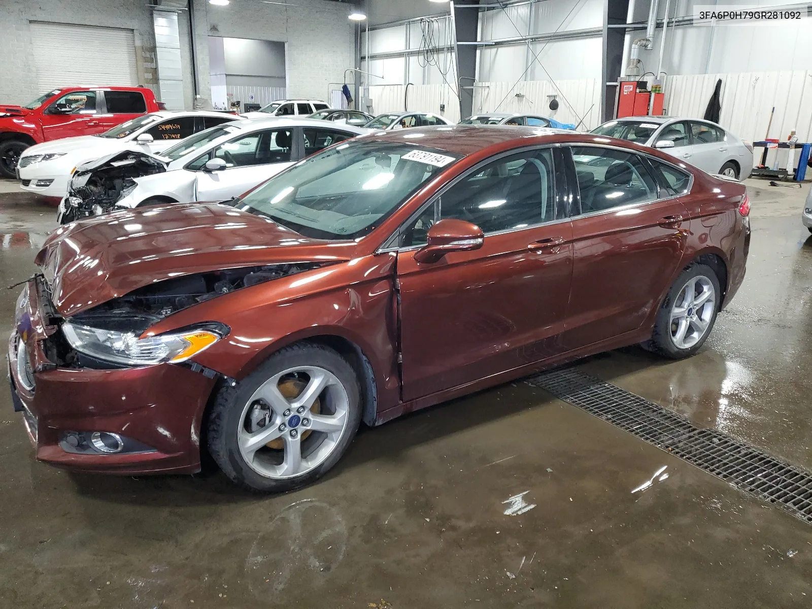 2016 Ford Fusion Se VIN: 3FA6P0H79GR281092 Lot: 63791194