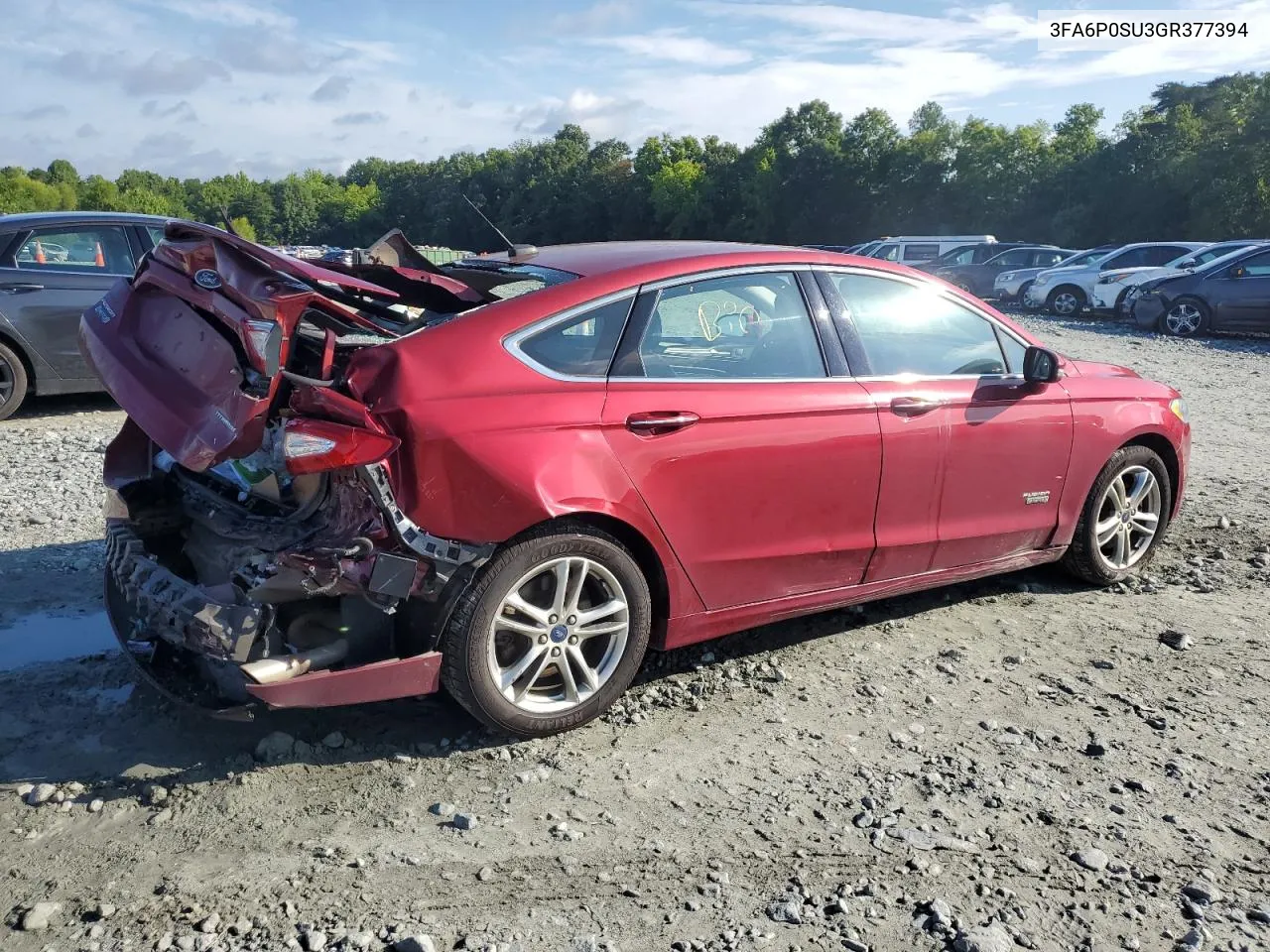 2016 Ford Fusion Titanium Phev VIN: 3FA6P0SU3GR377394 Lot: 63824764