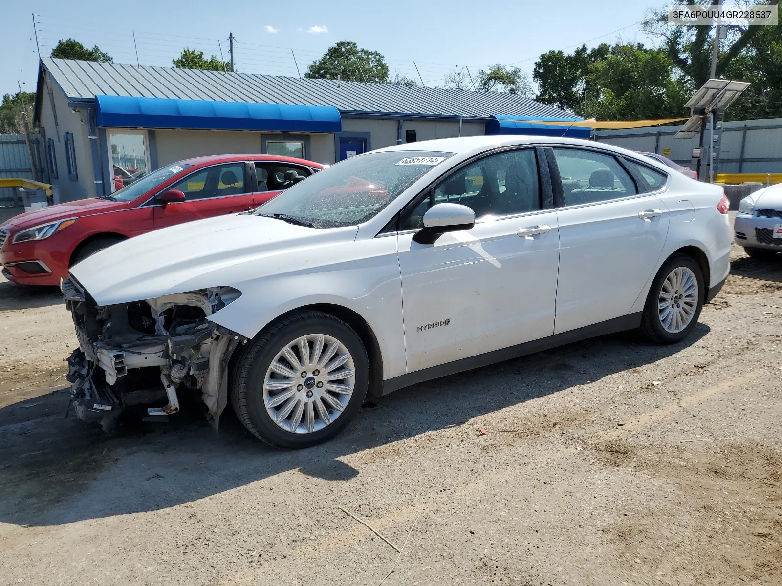 2016 Ford Fusion S Hybrid VIN: 3FA6P0UU4GR228537 Lot: 63851714