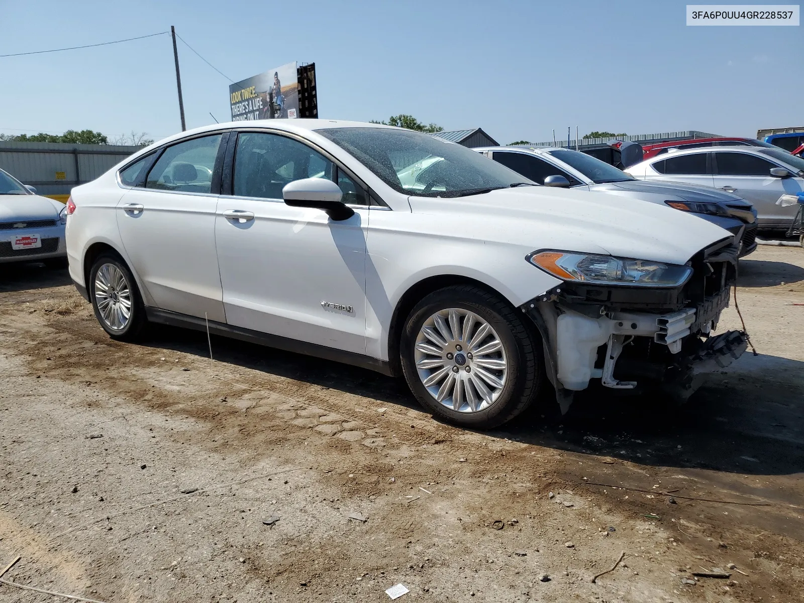 2016 Ford Fusion S Hybrid VIN: 3FA6P0UU4GR228537 Lot: 63851714