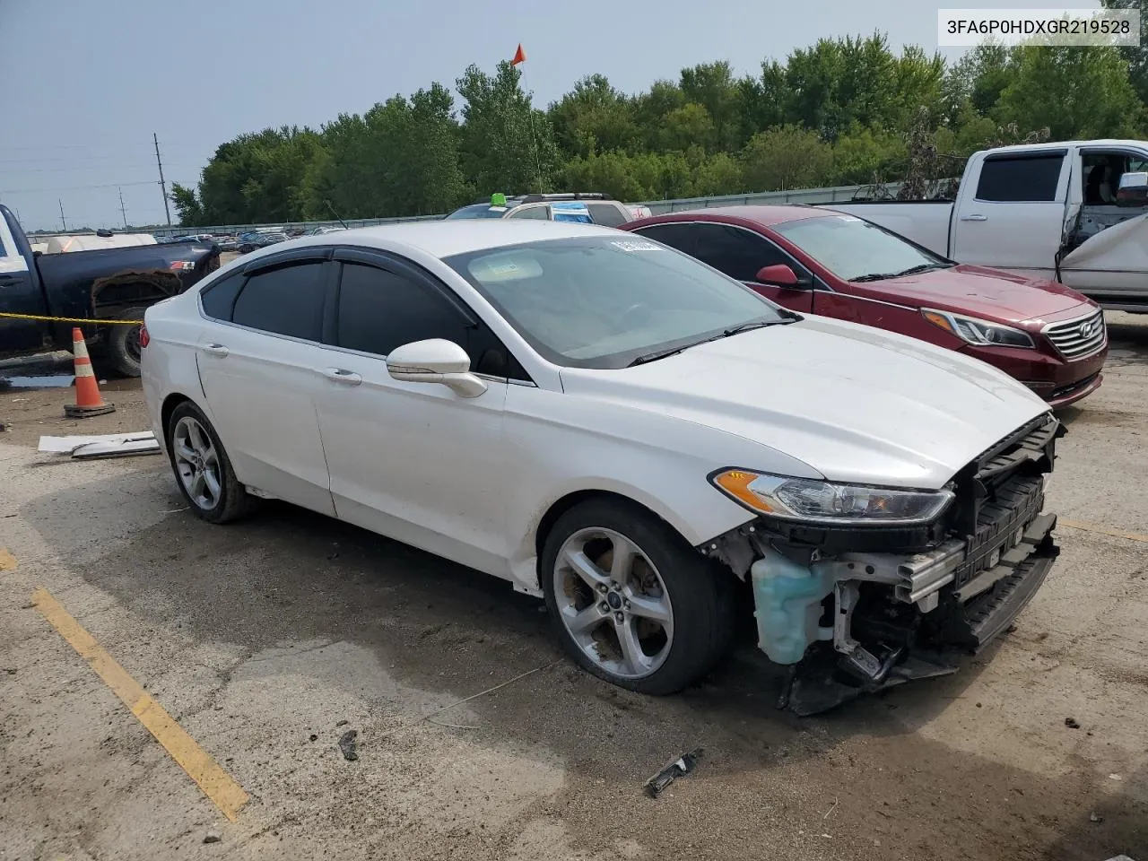 2016 Ford Fusion Se VIN: 3FA6P0HDXGR219528 Lot: 64210084