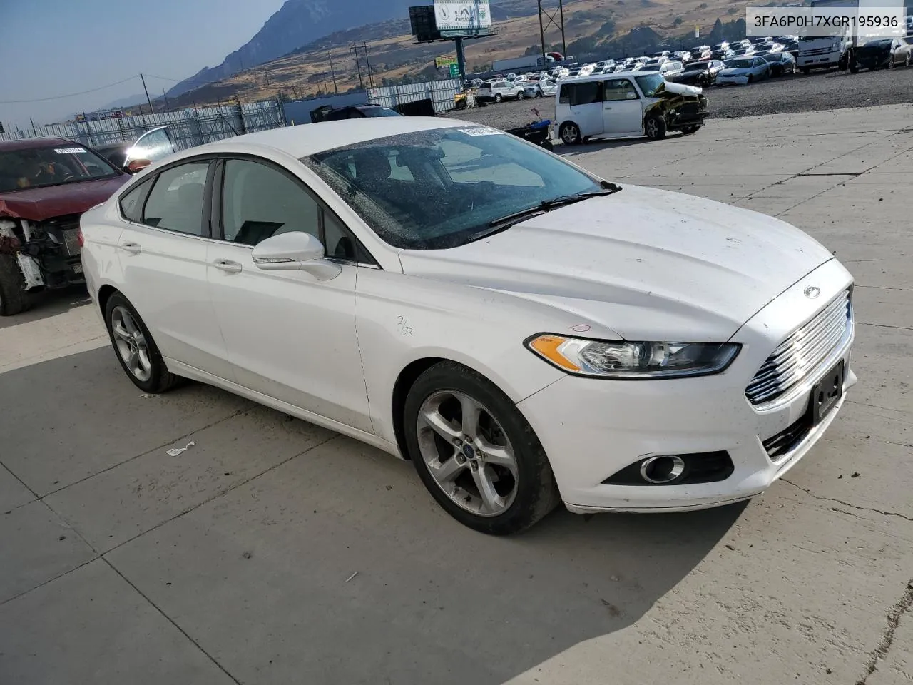 2016 Ford Fusion Se VIN: 3FA6P0H7XGR195936 Lot: 64601164