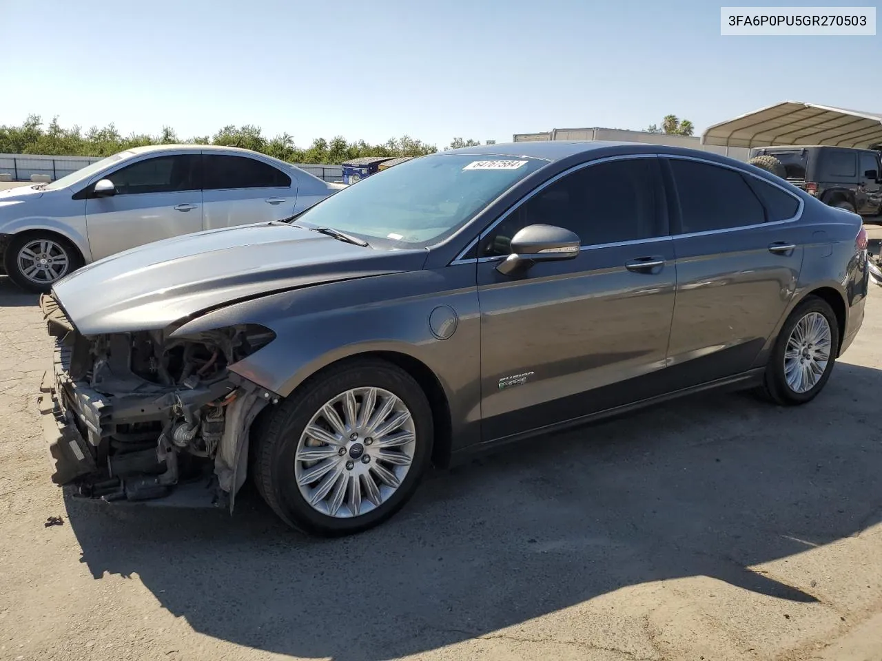 2016 Ford Fusion Se Phev VIN: 3FA6P0PU5GR270503 Lot: 64767584