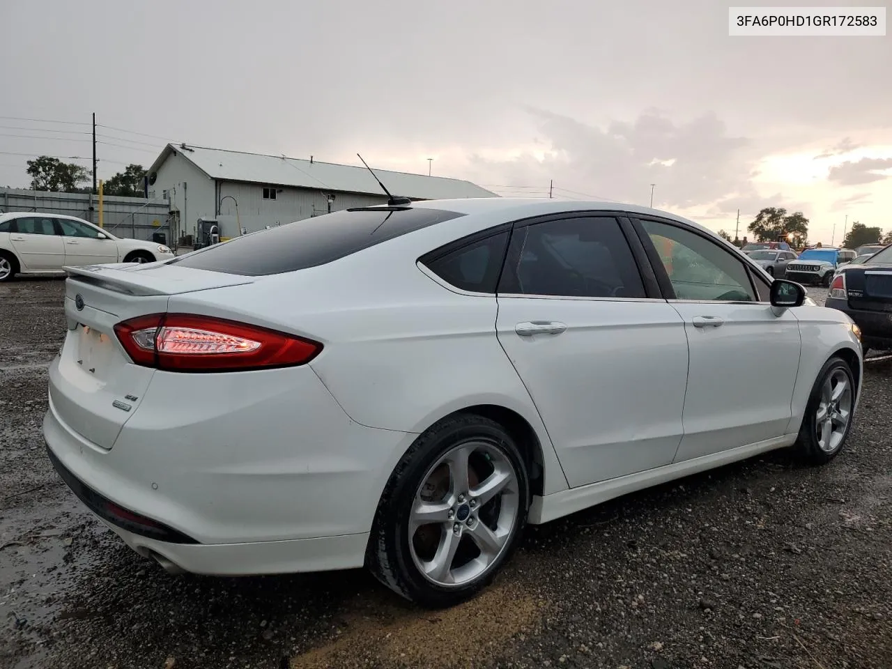 2016 Ford Fusion Se VIN: 3FA6P0HD1GR172583 Lot: 64853904