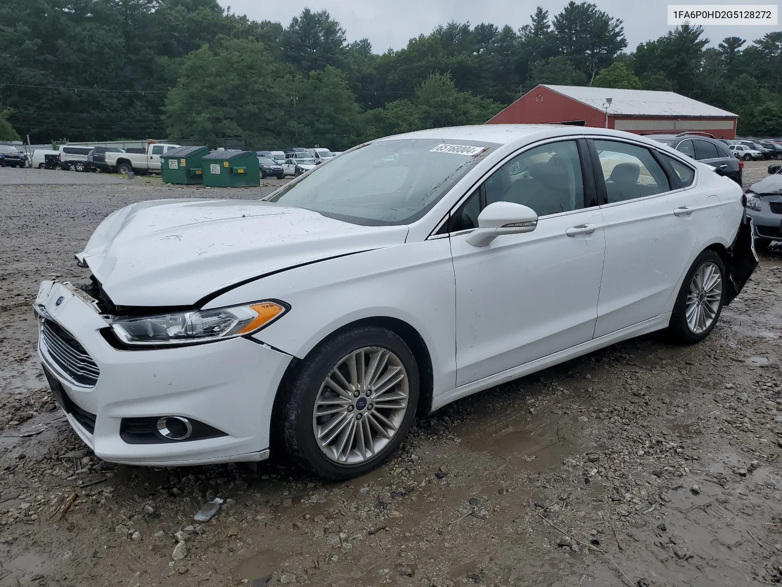 2016 Ford Fusion Se VIN: 1FA6P0HD2G5128272 Lot: 65168004