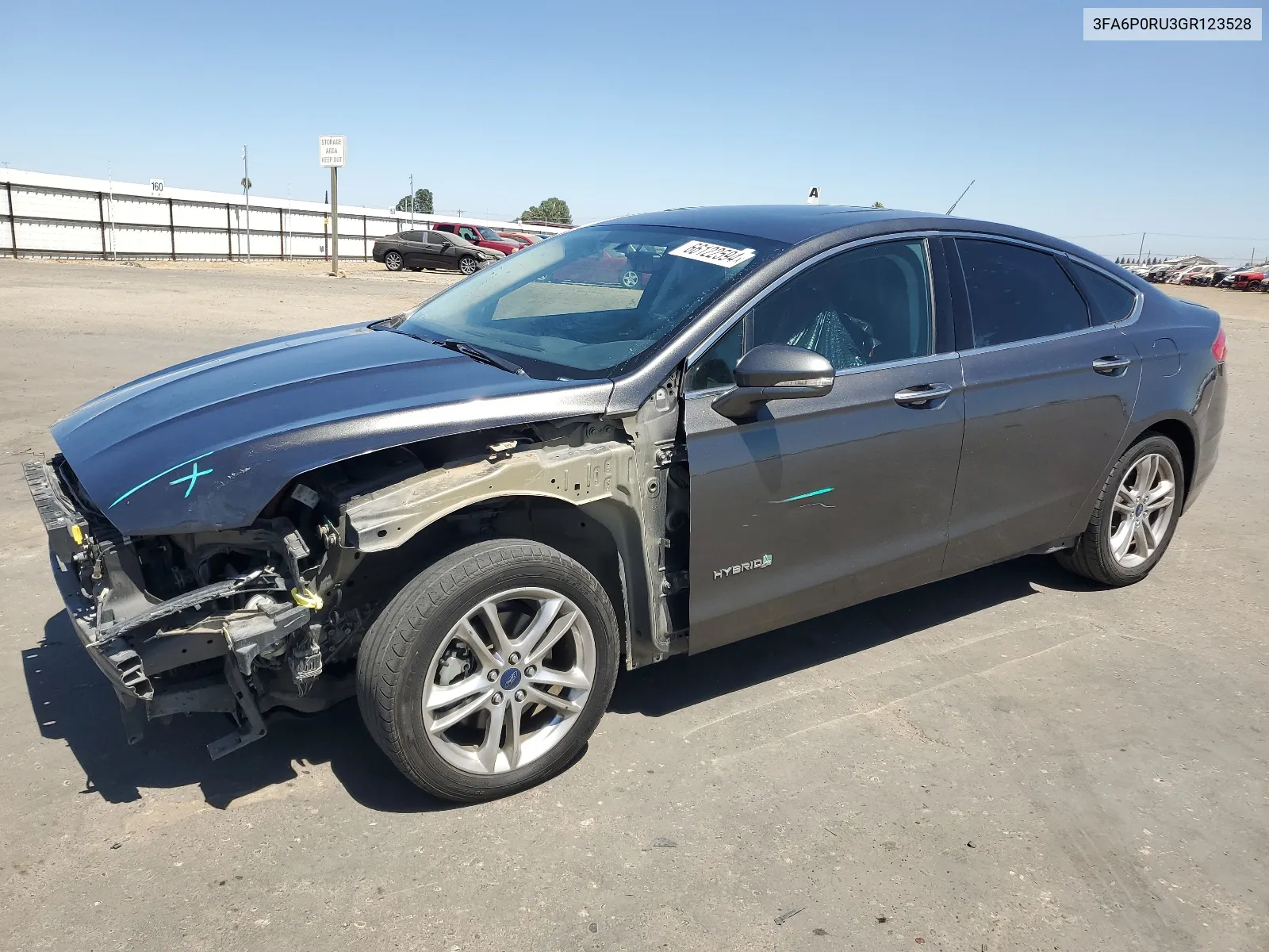 2016 Ford Fusion Titanium Hev VIN: 3FA6P0RU3GR123528 Lot: 66122594