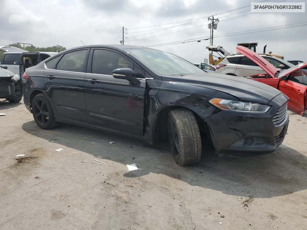 2016 Ford Fusion Se VIN: 3FA6P0H76GR132882 Lot: 66330024