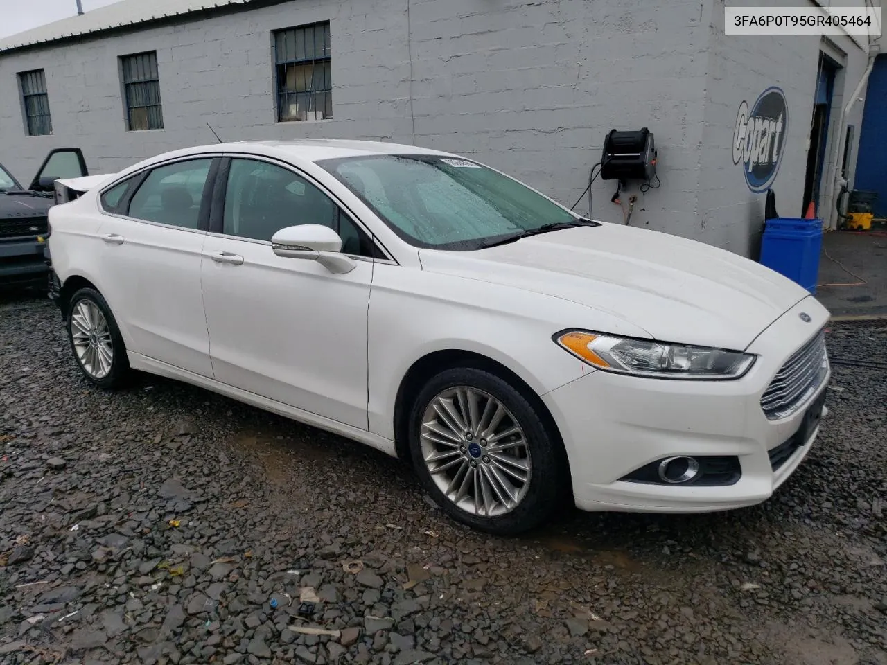 2016 Ford Fusion Se VIN: 3FA6P0T95GR405464 Lot: 66354394