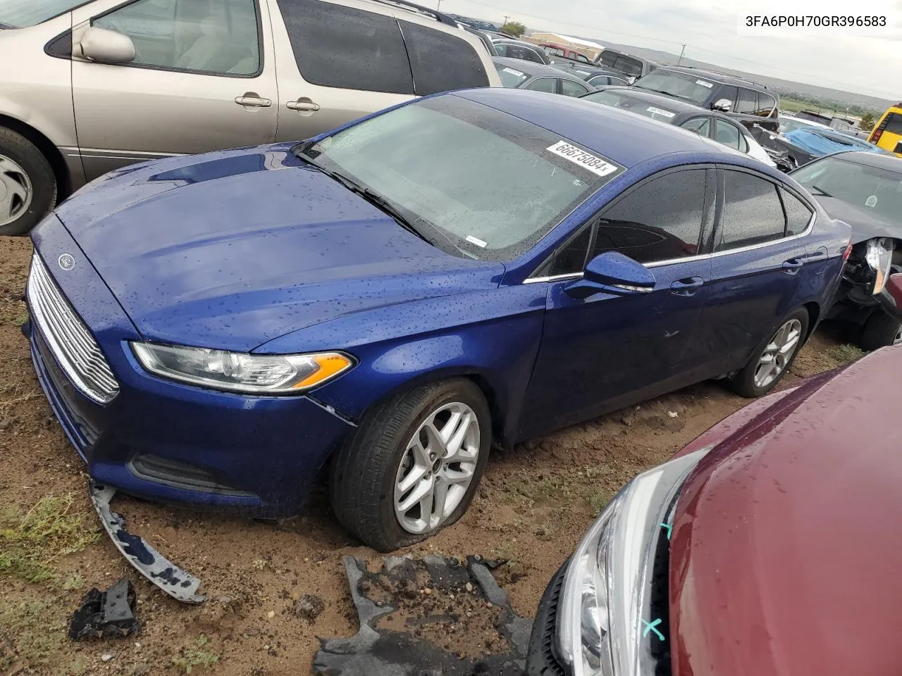 2016 Ford Fusion Se VIN: 3FA6P0H70GR396583 Lot: 66675084