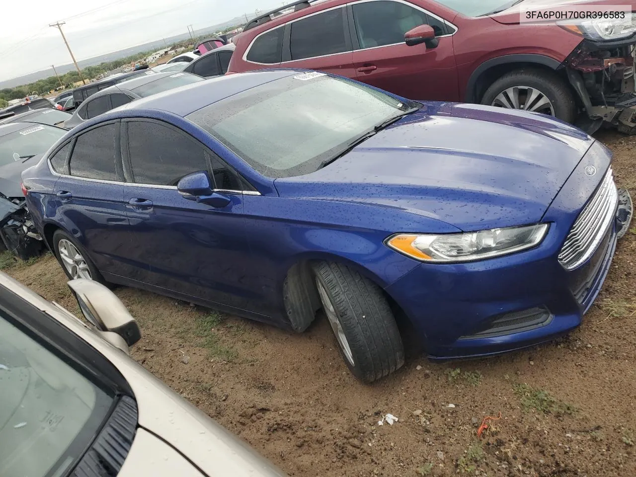 2016 Ford Fusion Se VIN: 3FA6P0H70GR396583 Lot: 66675084