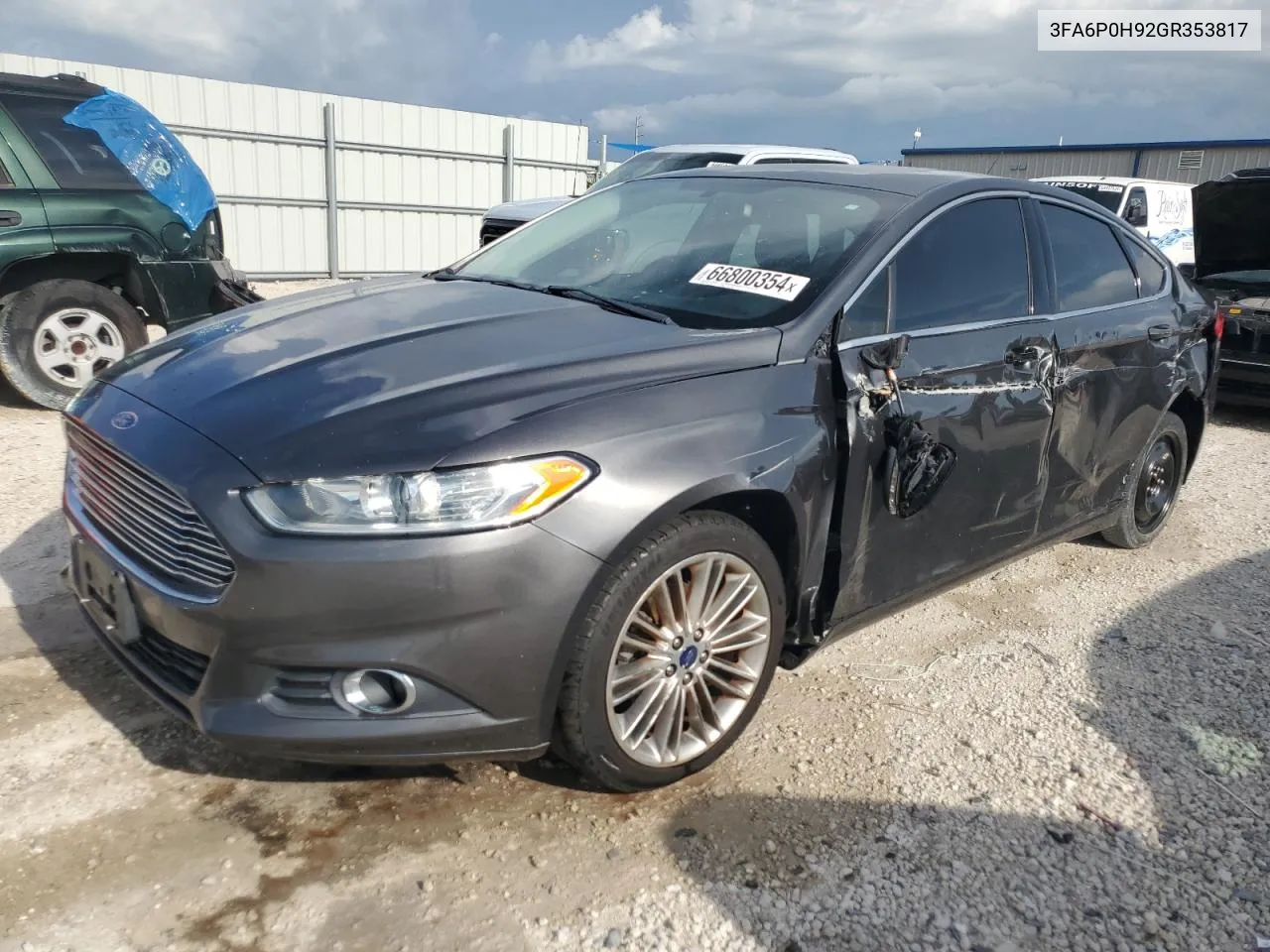 2016 Ford Fusion Se VIN: 3FA6P0H92GR353817 Lot: 66800354