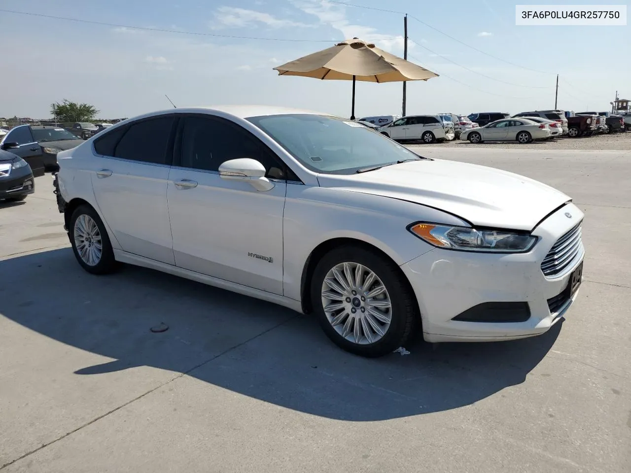 2016 Ford Fusion Se Hybrid VIN: 3FA6P0LU4GR257750 Lot: 66865884