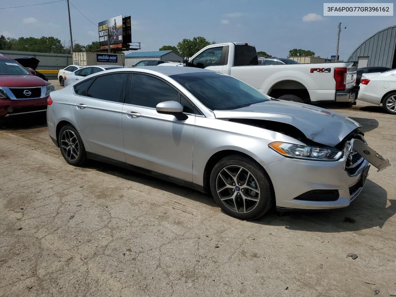 2016 Ford Fusion S VIN: 3FA6P0G77GR396162 Lot: 66952374