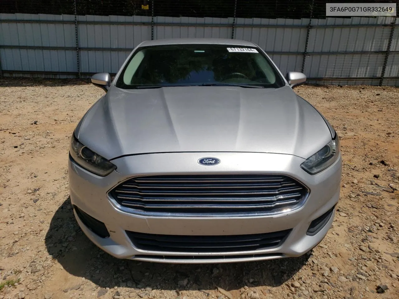 2016 Ford Fusion S VIN: 3FA6P0G71GR332649 Lot: 67132164