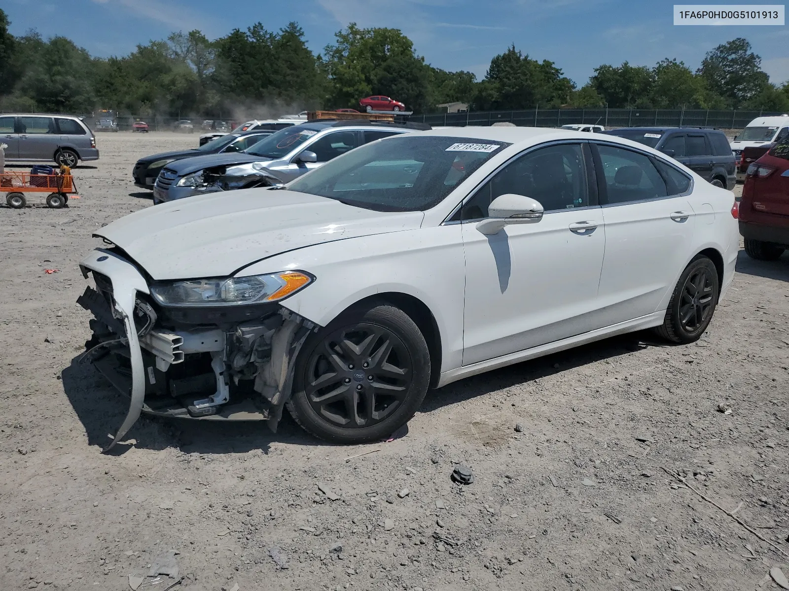 2016 Ford Fusion Se VIN: 1FA6P0HD0G5101913 Lot: 67187284