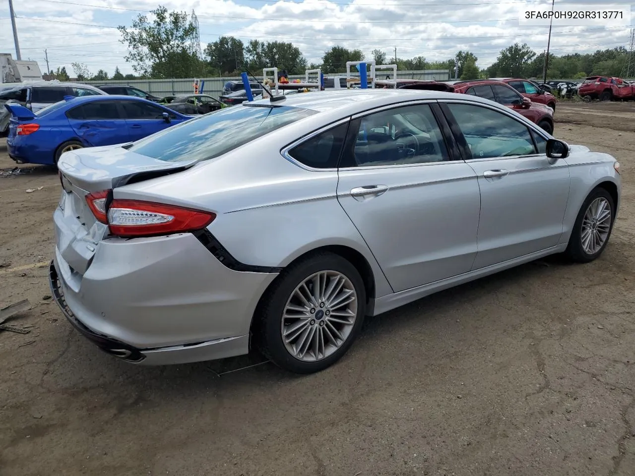 2016 Ford Fusion Se VIN: 3FA6P0H92GR313771 Lot: 67701624