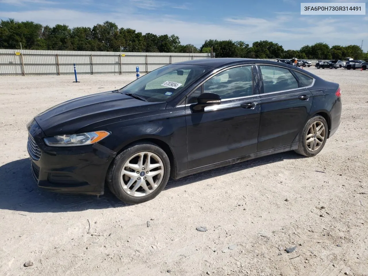 2016 Ford Fusion Se VIN: 3FA6P0H73GR314491 Lot: 67839054