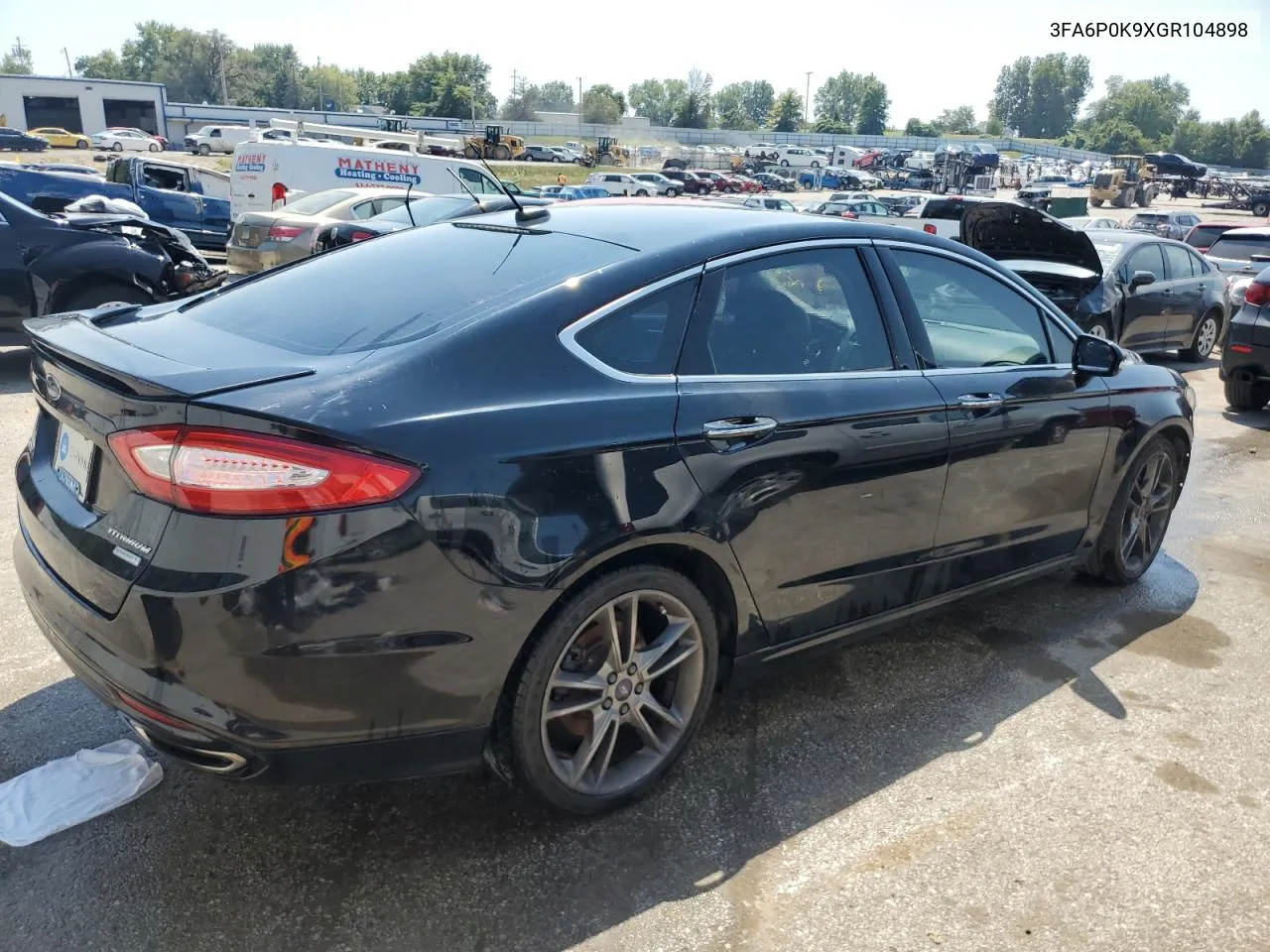 2016 Ford Fusion Titanium VIN: 3FA6P0K9XGR104898 Lot: 68062844