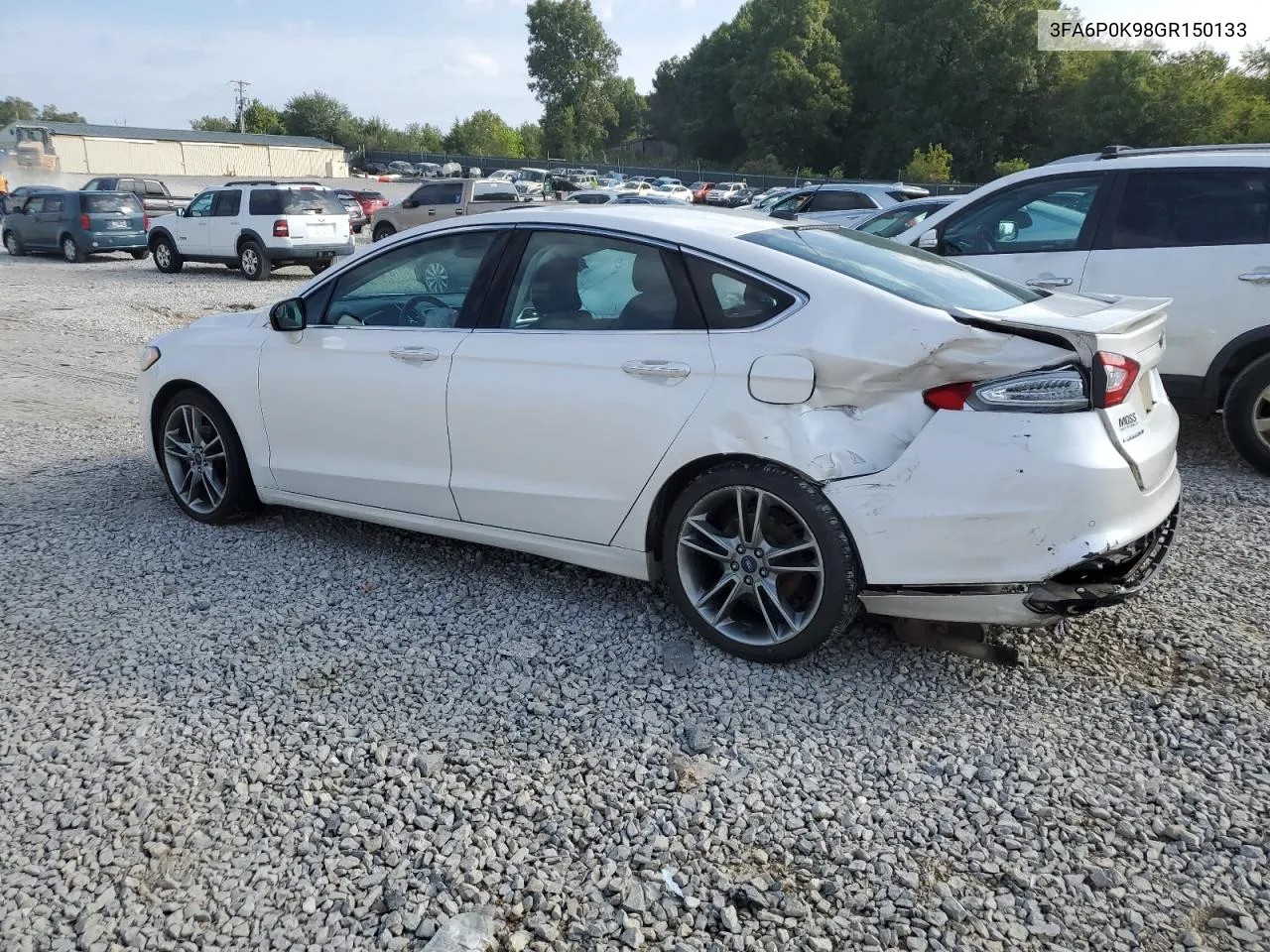 2016 Ford Fusion Titanium VIN: 3FA6P0K98GR150133 Lot: 68343314