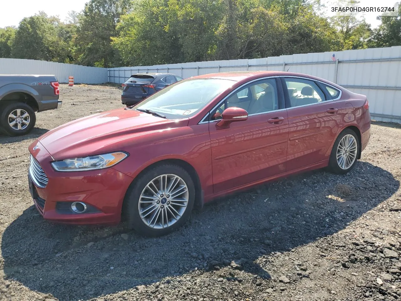 2016 Ford Fusion Se VIN: 3FA6P0HD4GR162744 Lot: 68430064