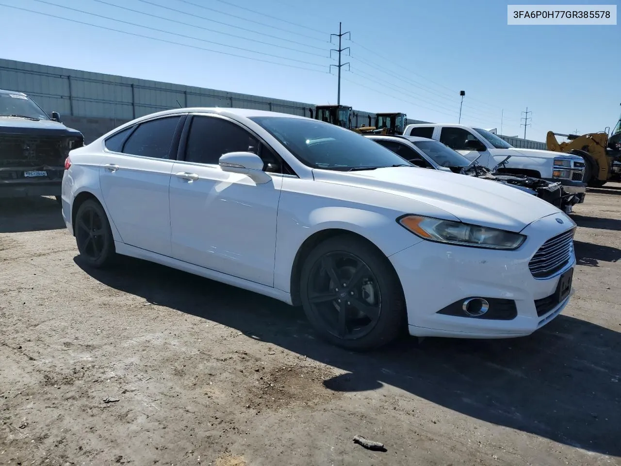 2016 Ford Fusion Se VIN: 3FA6P0H77GR385578 Lot: 68821654