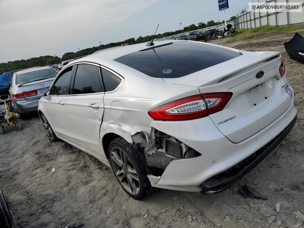 2016 Ford Fusion Titanium VIN: 3FA6P0D98GR165583 Lot: 68863374