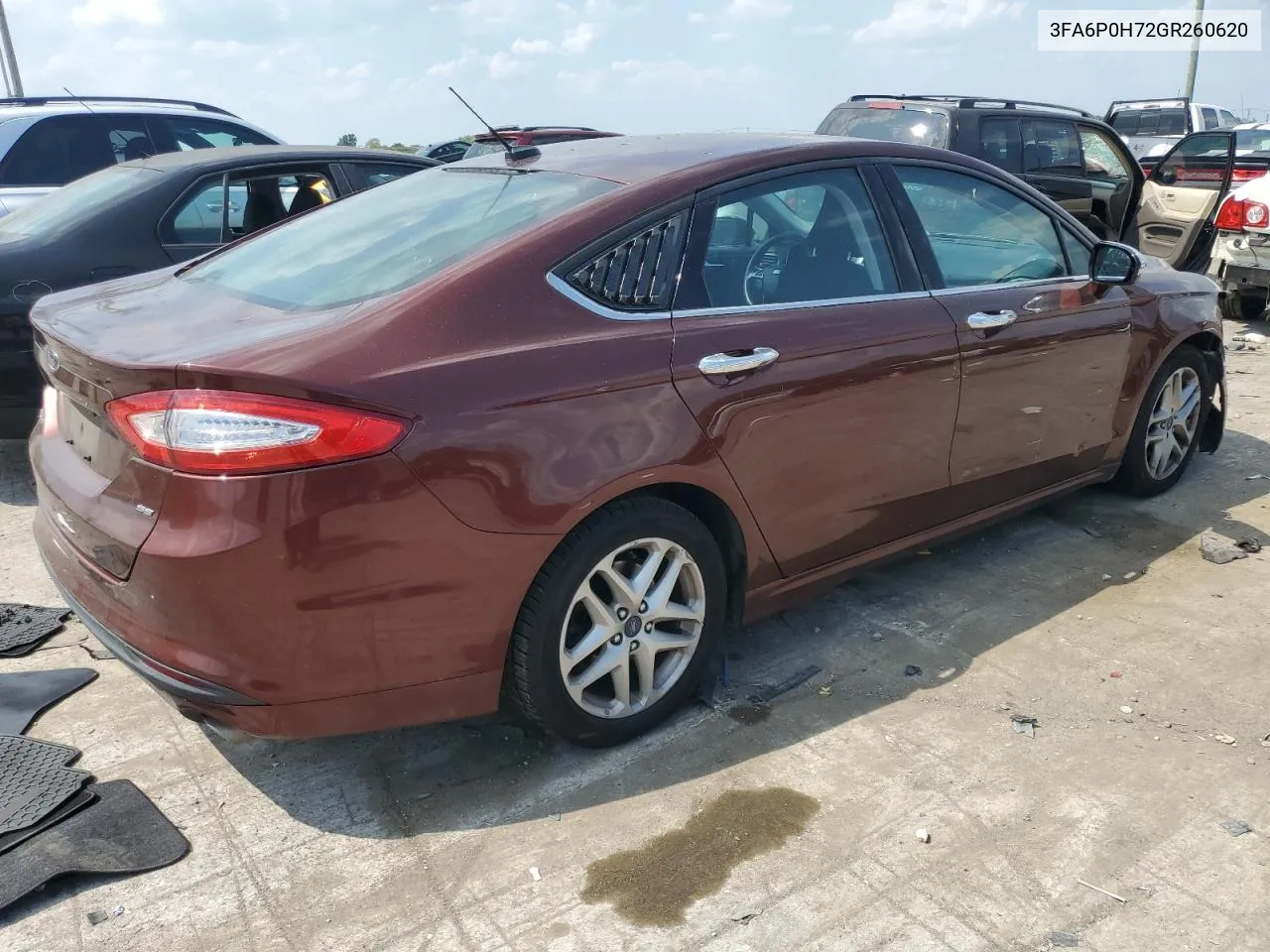 2016 Ford Fusion Se VIN: 3FA6P0H72GR260620 Lot: 68907684