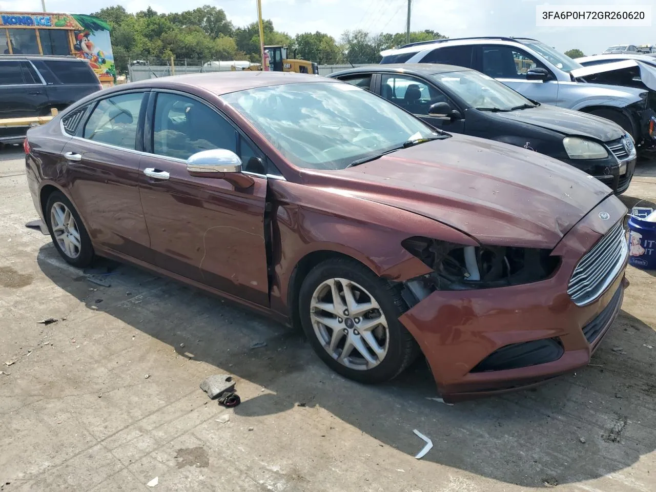 2016 Ford Fusion Se VIN: 3FA6P0H72GR260620 Lot: 68907684