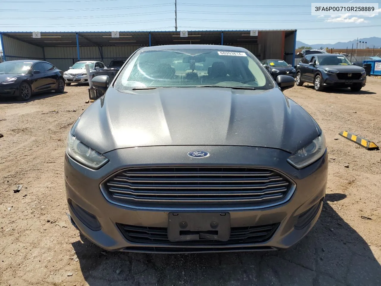 2016 Ford Fusion S VIN: 3FA6P0G71GR258889 Lot: 68993814