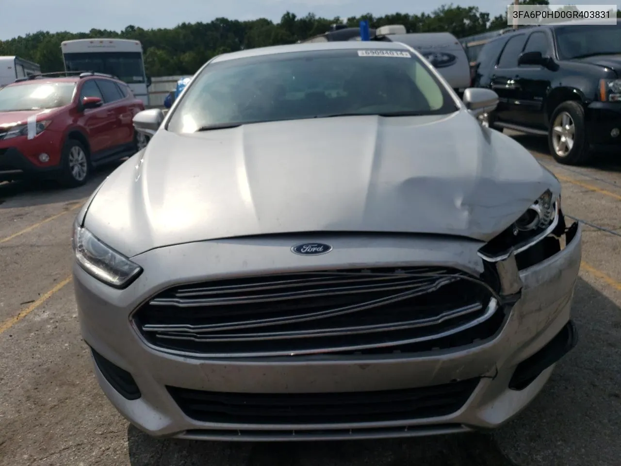 2016 Ford Fusion Se VIN: 3FA6P0HD0GR403831 Lot: 69094014