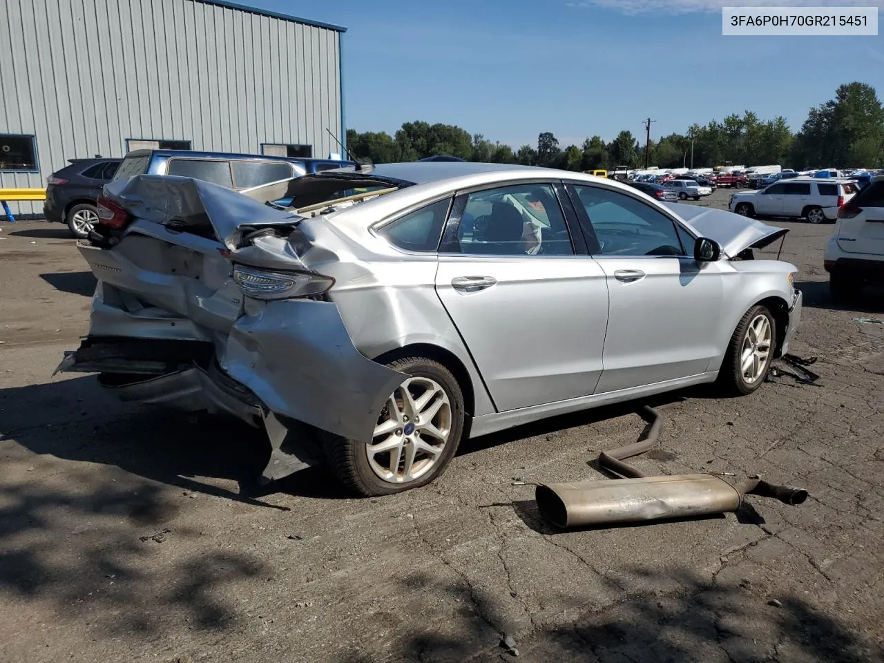 3FA6P0H70GR215451 2016 Ford Fusion Se