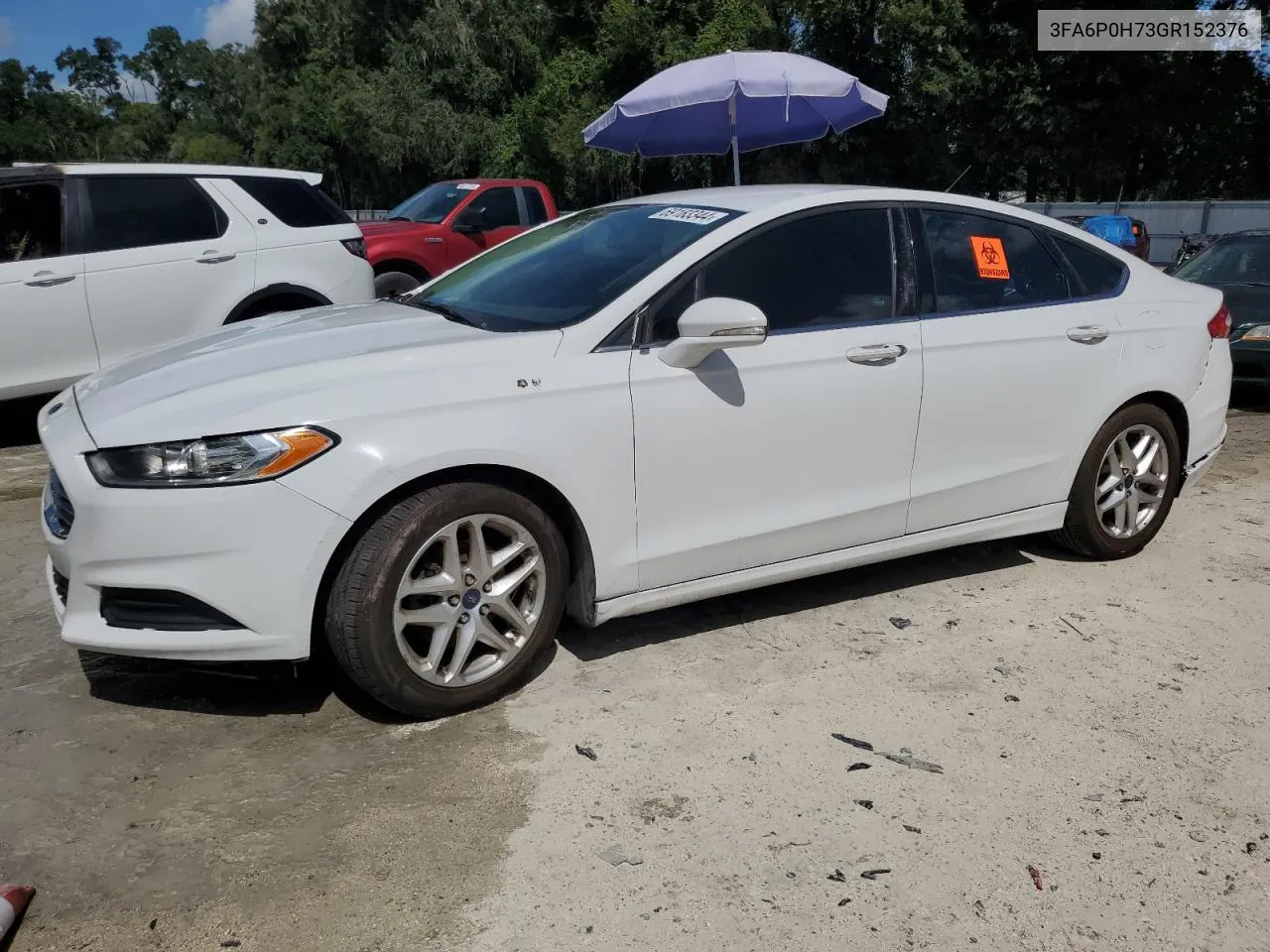 2016 Ford Fusion Se VIN: 3FA6P0H73GR152376 Lot: 69183344