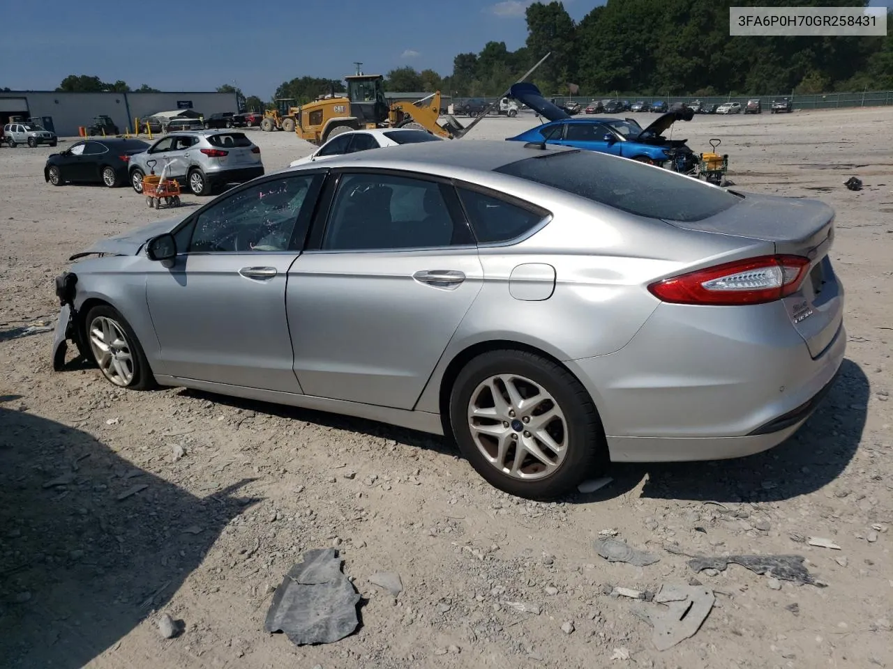 3FA6P0H70GR258431 2016 Ford Fusion Se