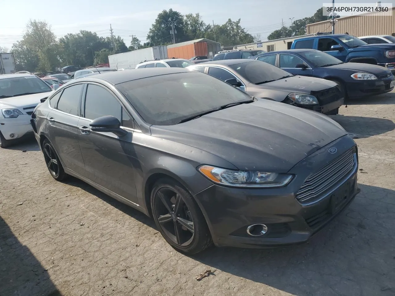 3FA6P0H73GR214360 2016 Ford Fusion Se