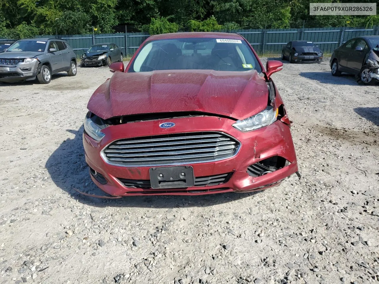 2016 Ford Fusion Se VIN: 3FA6P0T9XGR286326 Lot: 69408024